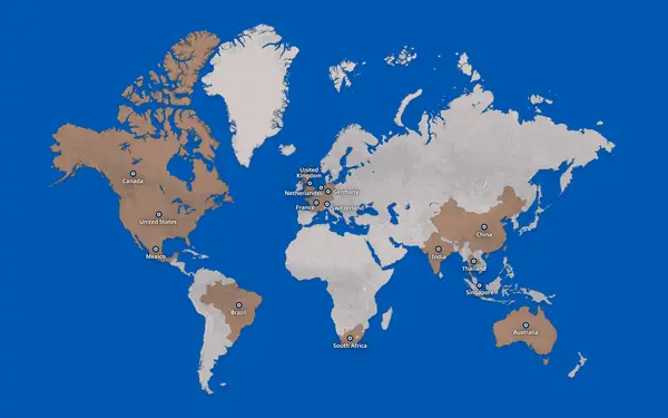 Interface’s locations around the world